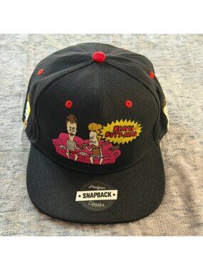 Headgear Classics Beavis and Butt-Head MTV Snapback Hat Men's One Size Black